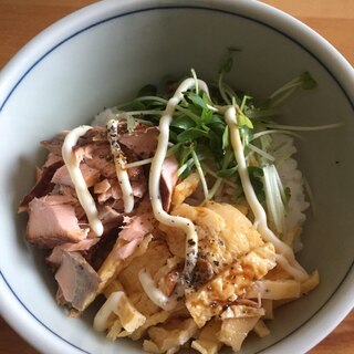 燻製鮭と錦糸卵のっけ丼